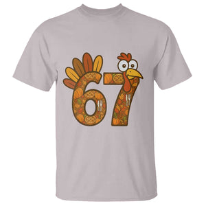 Six And Seven Meme Turkey T Shirt Funny Thanksgiving Gift TS12 Ice Gray Print Your Wear