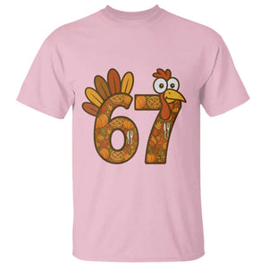 Six And Seven Meme Turkey T Shirt Funny Thanksgiving Gift TS12 Light Pink Print Your Wear