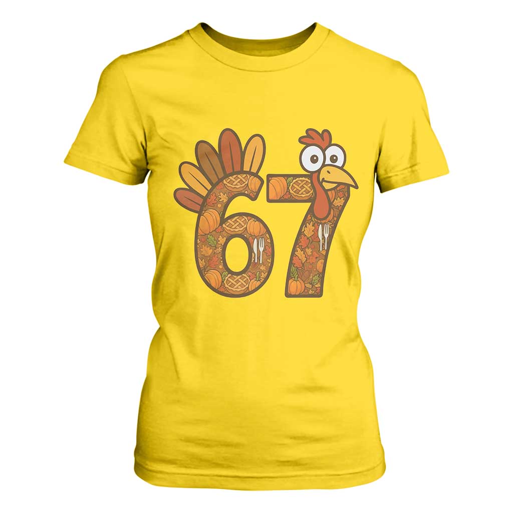 Six And Seven Meme Turkey T Shirt For Women Funny Thanksgiving Gift TS12 Daisy Print Your Wear