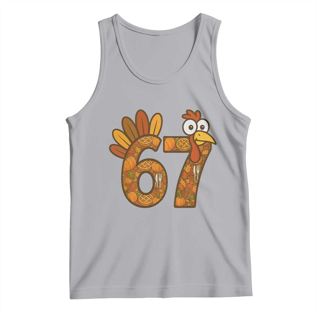 Six And Seven Meme Turkey Tank Top Funny Thanksgiving Gift TS12 Athletic Heather Print Your Wear