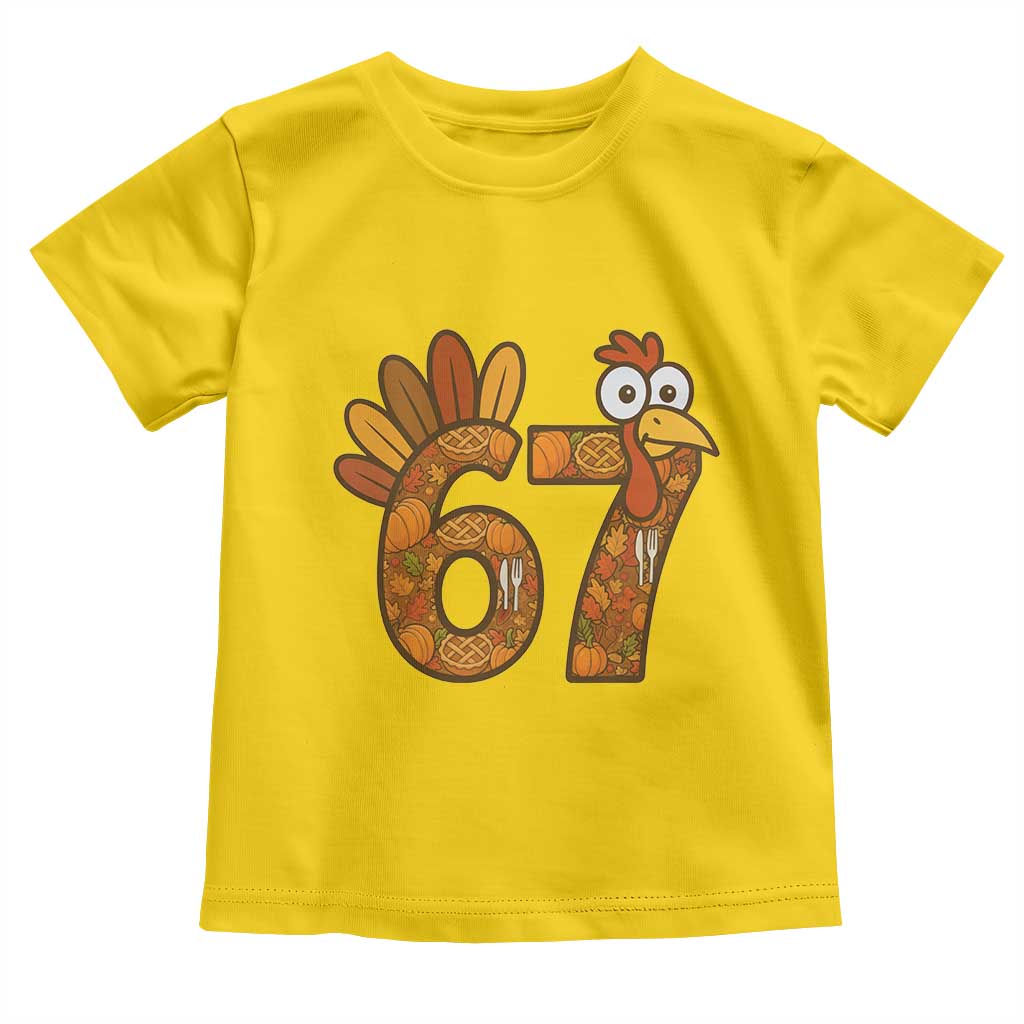 Six And Seven Meme Turkey Toddler T Shirt Funny Thanksgiving Gift TS12 Daisy Print Your Wear