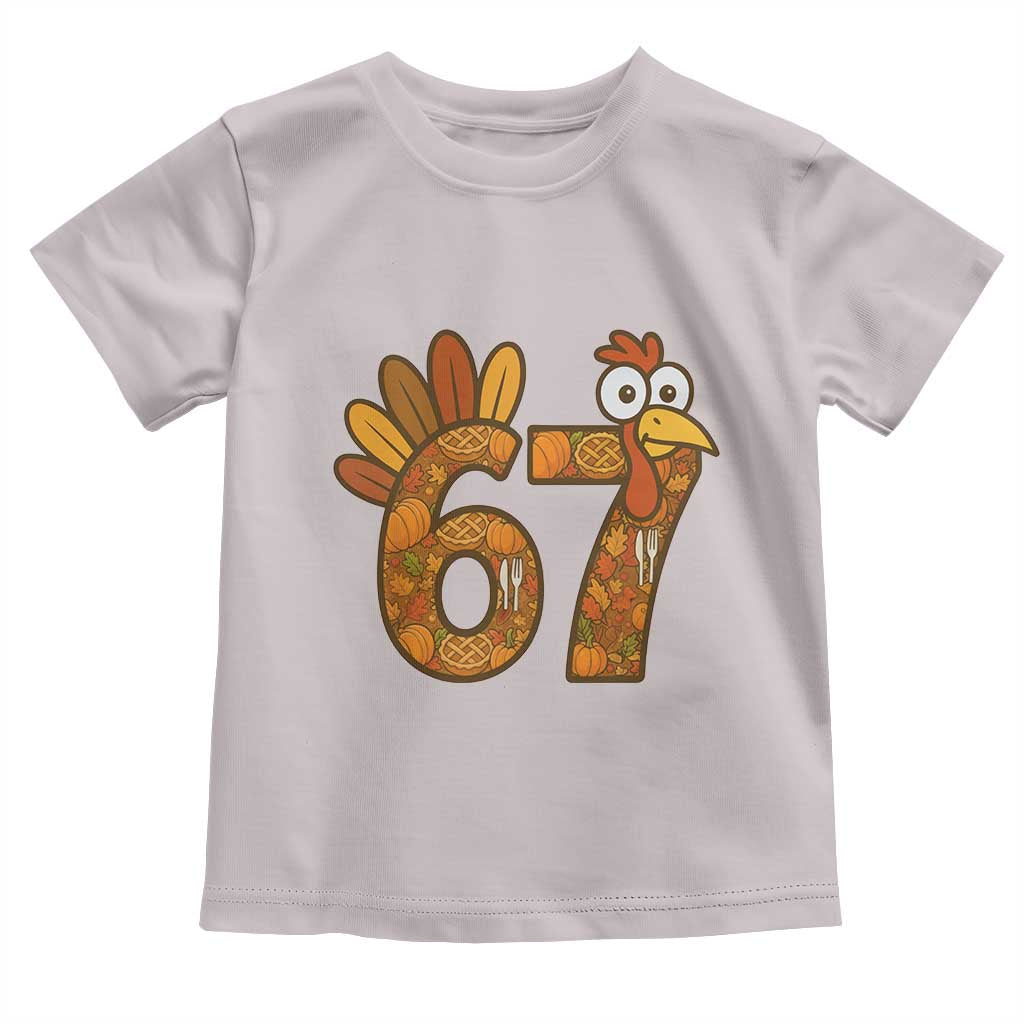 Six And Seven Meme Turkey Toddler T Shirt Funny Thanksgiving Gift TS12 Ice Gray Print Your Wear