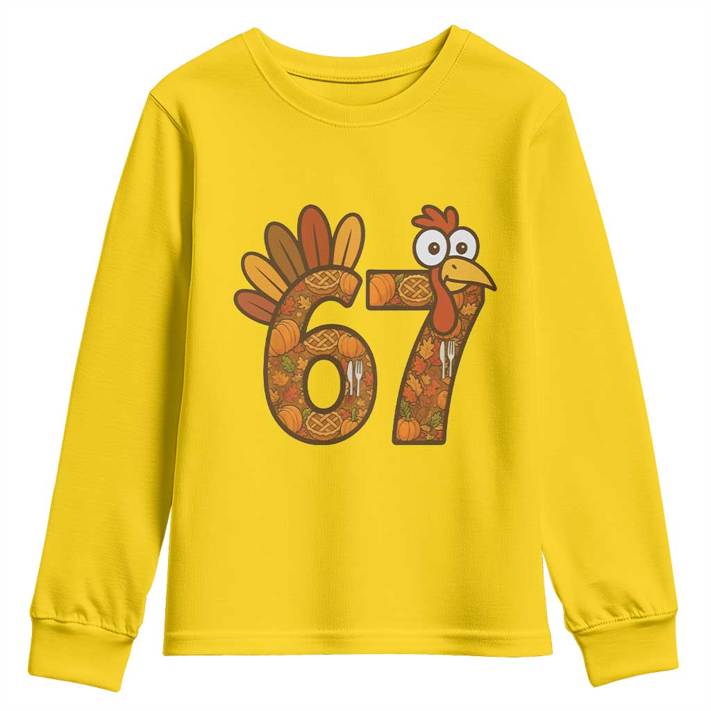 Six And Seven Meme Turkey Youth Sweatshirt Funny Thanksgiving Gift TS12 Daisy Print Your Wear