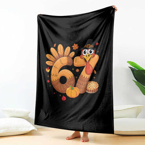 Funny Turkey Six And Seven Meme Throw Blanket Thanksgiving Gift TS12 Print Your Wear