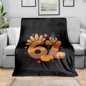 Funny Turkey Six And Seven Meme Throw Blanket Thanksgiving Gift TS12 Print Your Wear