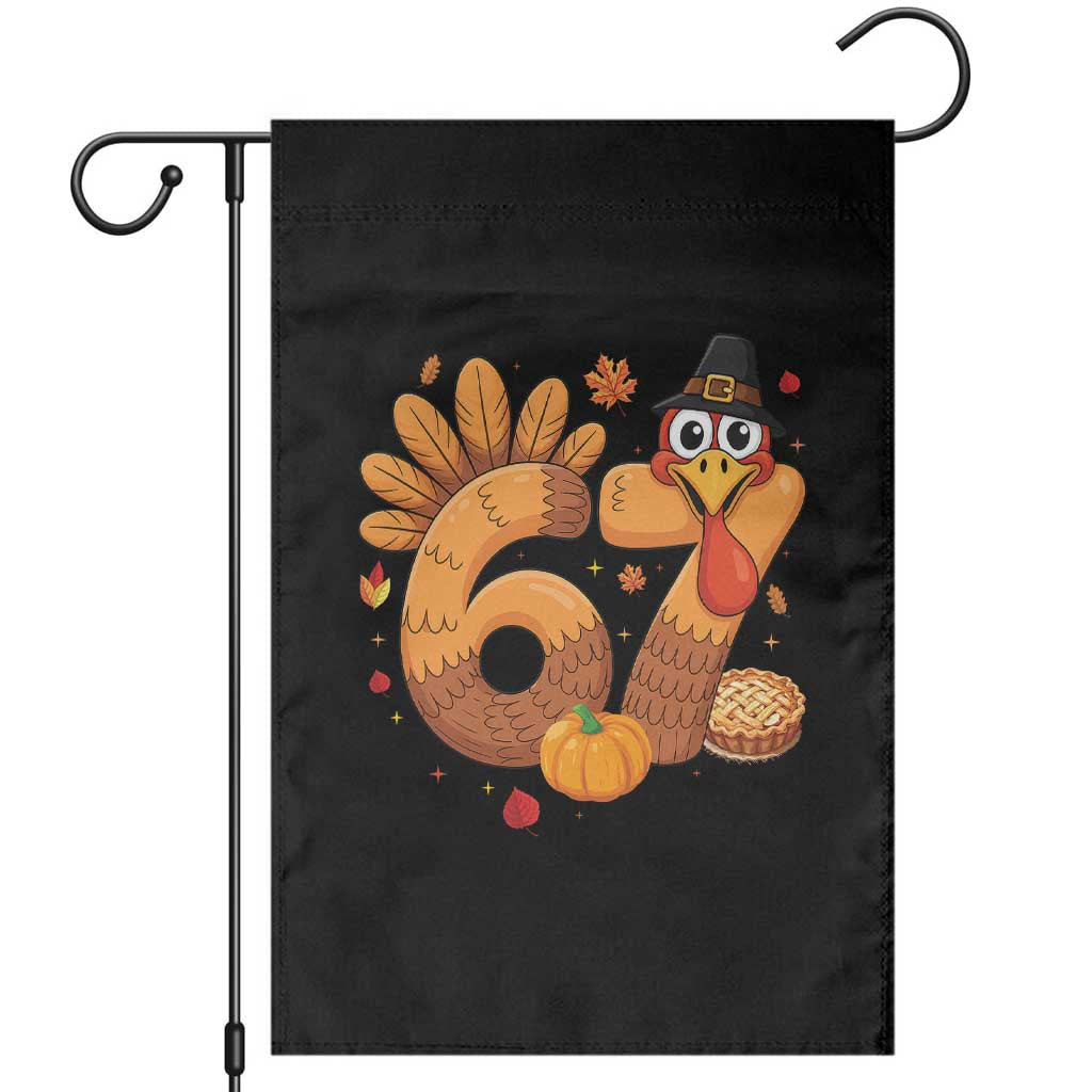 Funny Turkey Six And Seven Meme Garden Flag Thanksgiving Gift TS12 Black Print Your Wear