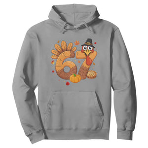Funny Turkey Six And Seven Meme Hoodie Thanksgiving Gift TS12 Sport Gray Print Your Wear