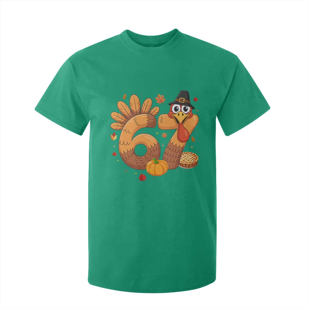 Funny Turkey Six And Seven Meme T Shirt For Kid Thanksgiving Gift TS12 Irish Green Print Your Wear