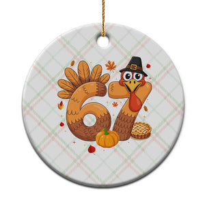 Funny Turkey Six And Seven Meme Ceramic Ornament Thanksgiving Gift TS12 1pc Christmas Plaid Print Your Wear
