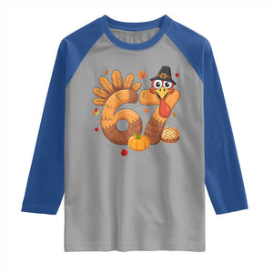Funny Turkey Six And Seven Meme Raglan Shirt Thanksgiving Gift TS12 Sport Gray Royal Print Your Wear
