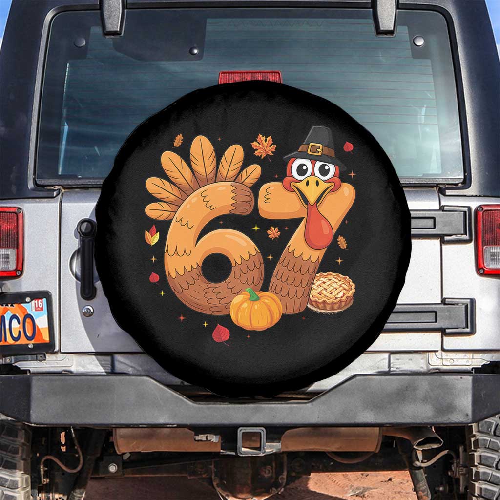 Funny Turkey Six And Seven Meme Spare Tire Cover Thanksgiving Gift - Print Your Wear