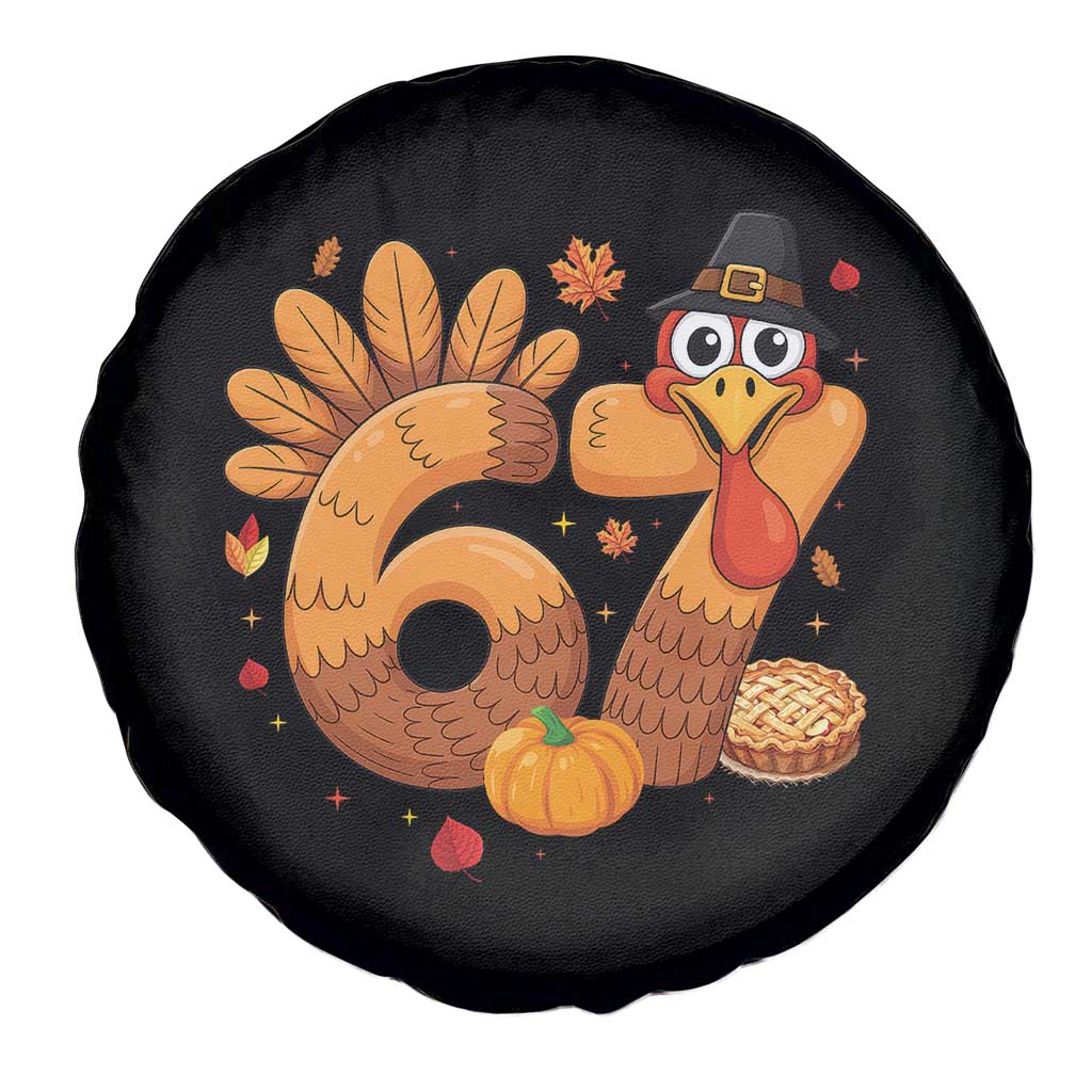 Funny Turkey Six And Seven Meme Spare Tire Cover Thanksgiving Gift - Print Your Wear