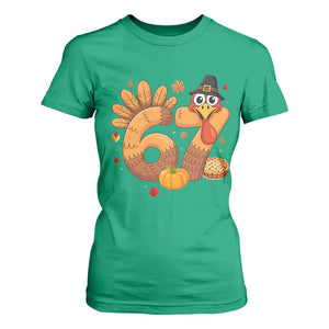 Funny Turkey Six And Seven Meme T Shirt For Women Thanksgiving Gift TS12 Irish Green Print Your Wear