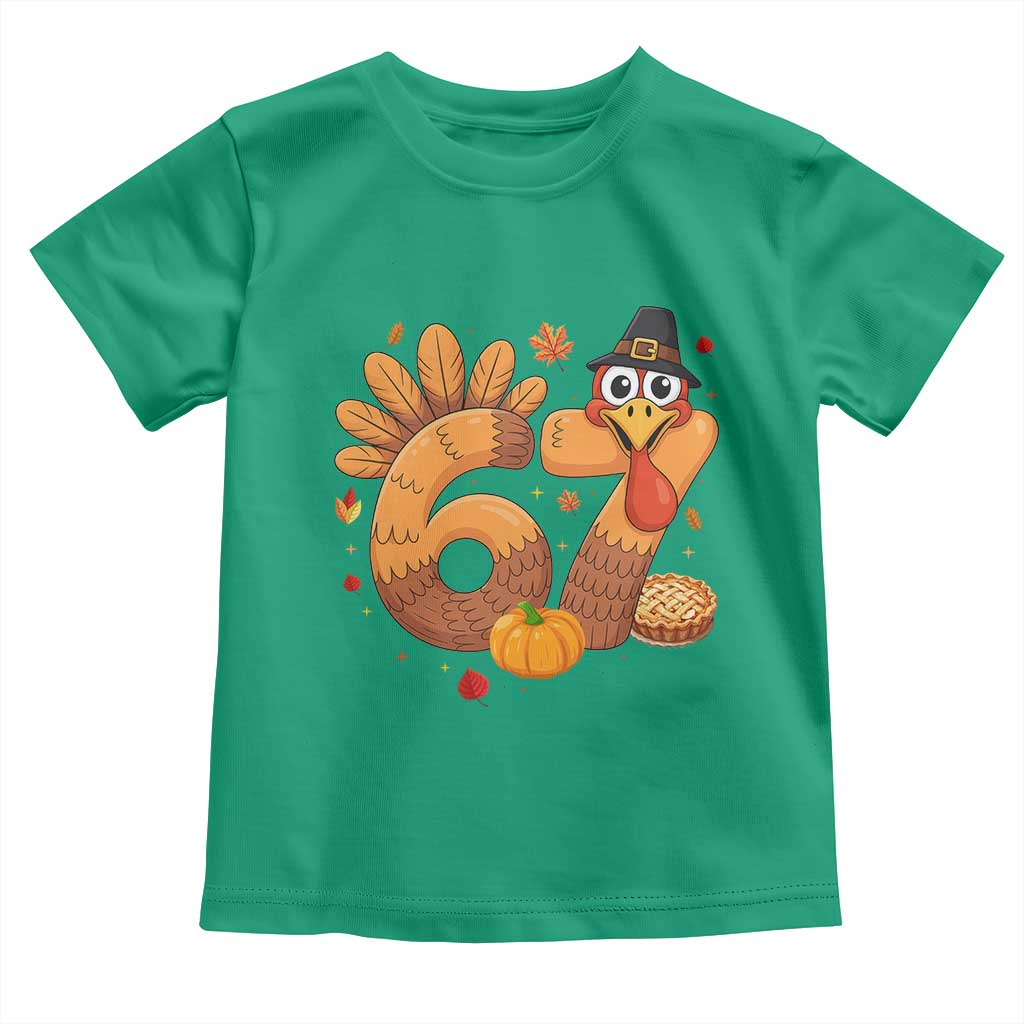 Funny Turkey Six And Seven Meme Toddler T Shirt Thanksgiving Gift TS12 Irish Green Print Your Wear