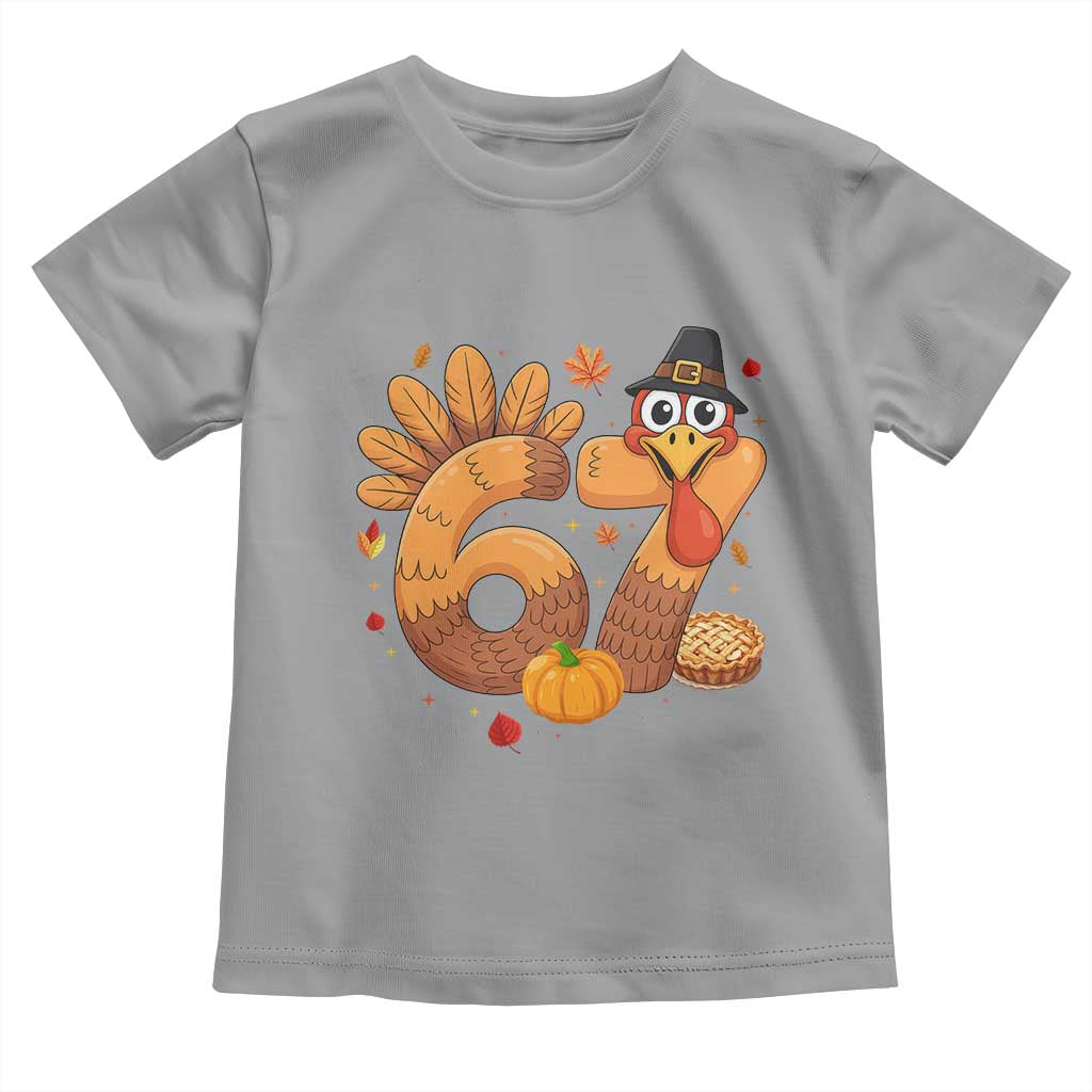 Funny Turkey Six And Seven Meme Toddler T Shirt Thanksgiving Gift TS12 Sport Gray Print Your Wear
