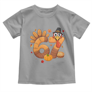 Funny Turkey Six And Seven Meme Toddler T Shirt Thanksgiving Gift TS12 Sport Gray Print Your Wear