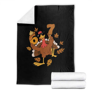 Trending Six Seven Meme Turkey Throw Blanket Funny Thanksgiving Gift TS12 Black Print Your Wear