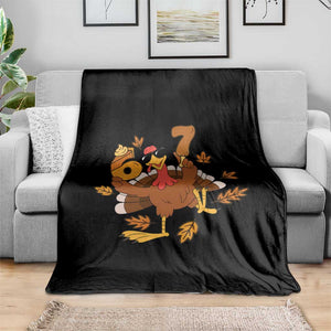 Trending Six Seven Meme Turkey Throw Blanket Funny Thanksgiving Gift TS12 Print Your Wear