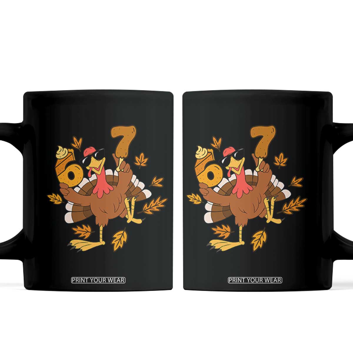 Trending Six Seven Meme Turkey Coffee Mug Funny Thanksgiving Gift TS12 Black Print Your Wear