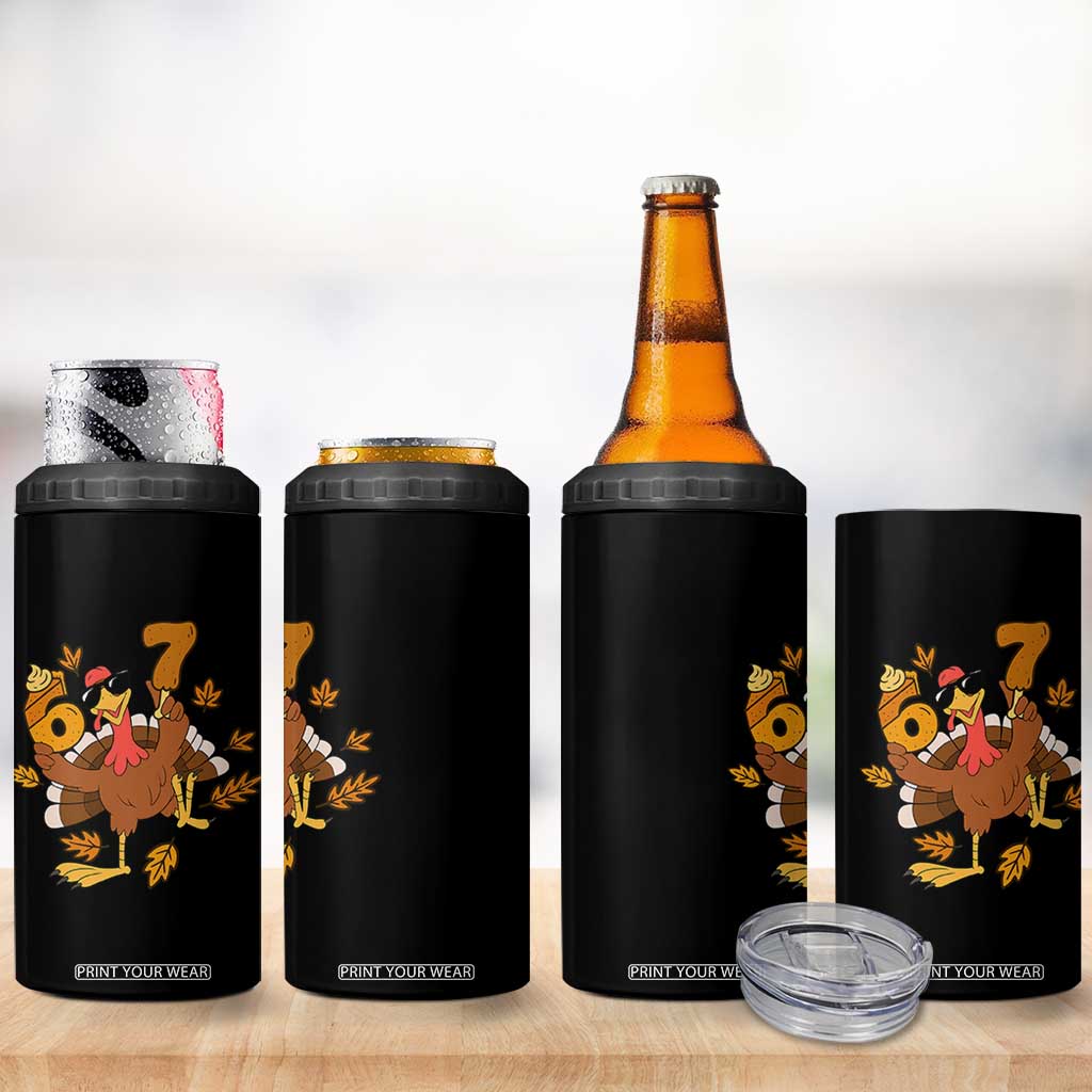 Trending Six Seven Meme Turkey 4 in 1 Can Cooler Tumbler Funny Thanksgiving Gift TS12 Print Your Wear
