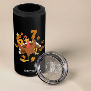 Trending Six Seven Meme Turkey 4 in 1 Can Cooler Tumbler Funny Thanksgiving Gift TS12 Print Your Wear