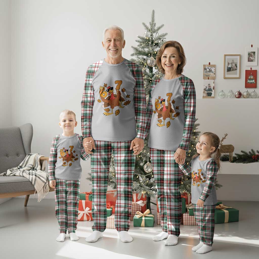 Trending Six Seven Meme Turkey Plaid Pajama Set Funny Thanksgiving Gift TS12 Christmas Plaid Print Your Wear