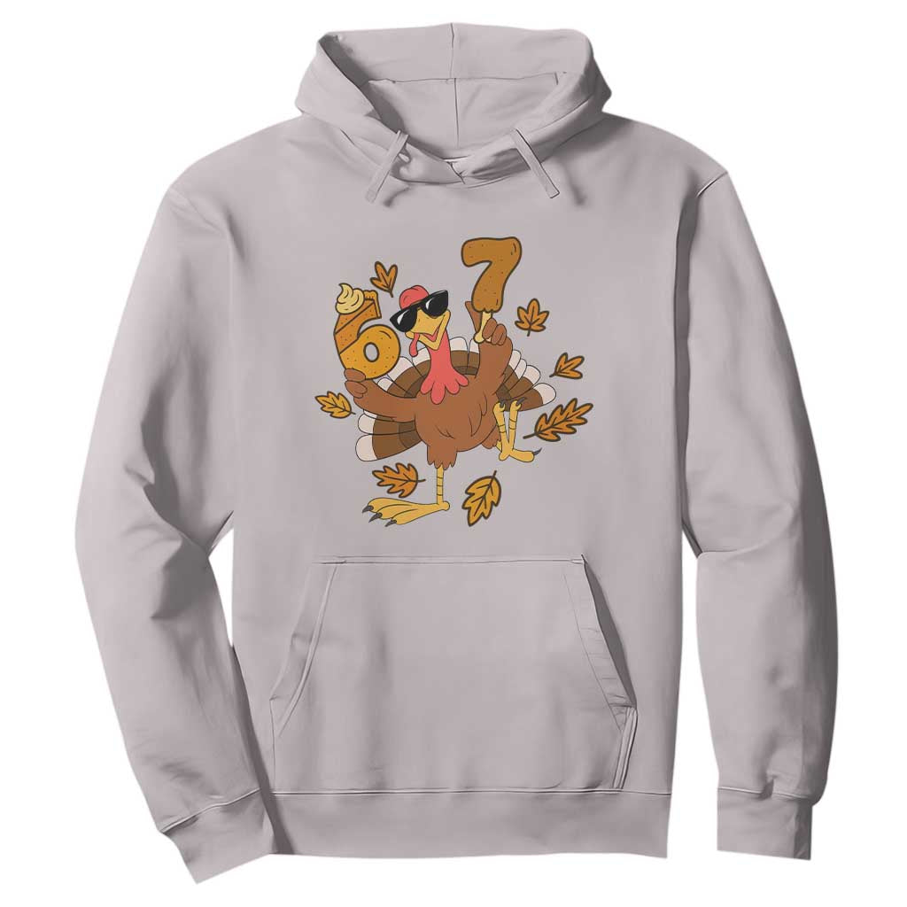 Trending Six Seven Meme Turkey Hoodie Funny Thanksgiving Gift TS12 Ice Gray Print Your Wear