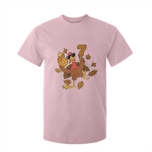 Trending Six Seven Meme Turkey T Shirt For Kid Funny Thanksgiving Gift TS12 Light Pink Print Your Wear
