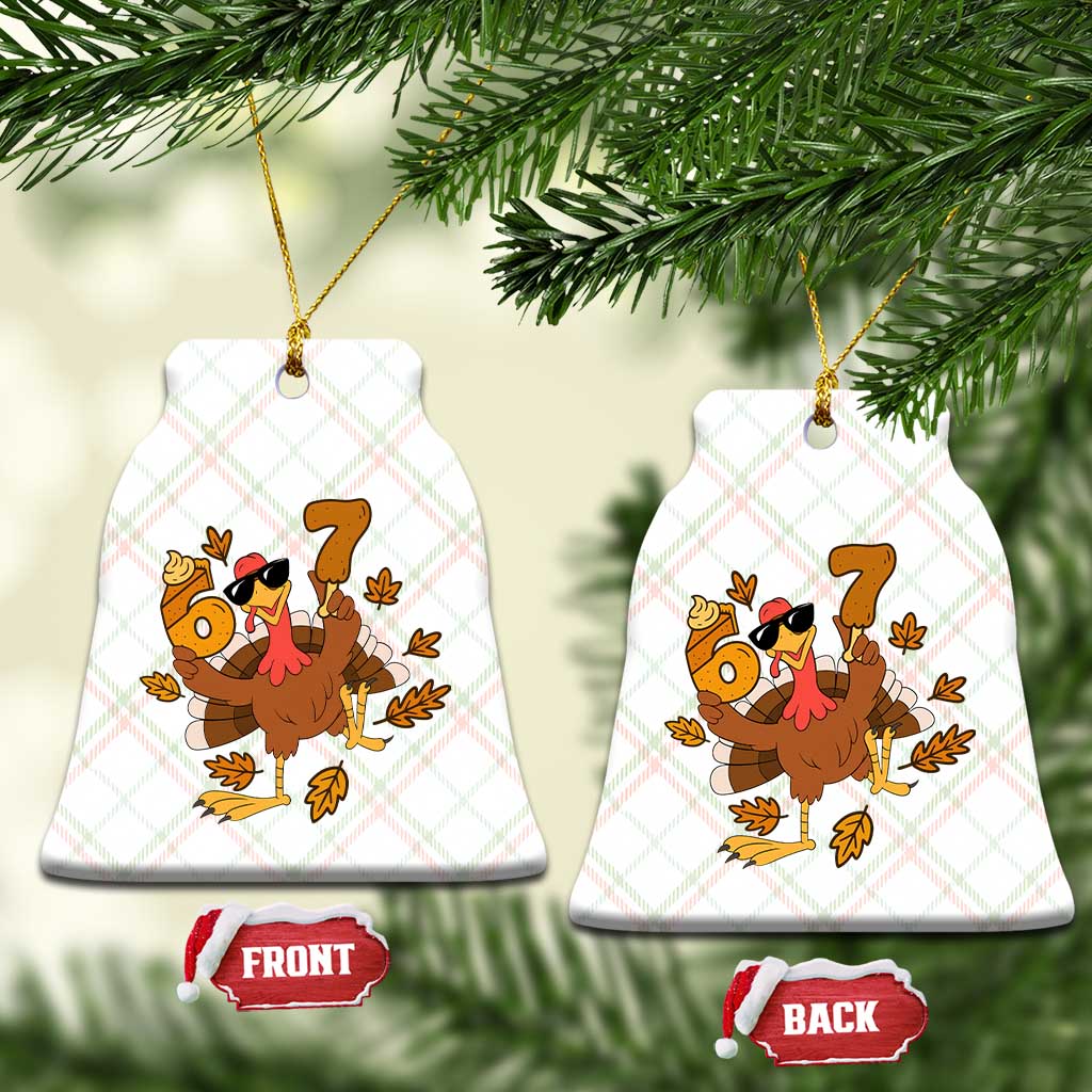 Trending Six Seven Meme Turkey Ceramic Ornament Funny Thanksgiving Gift TS12 Print Your Wear