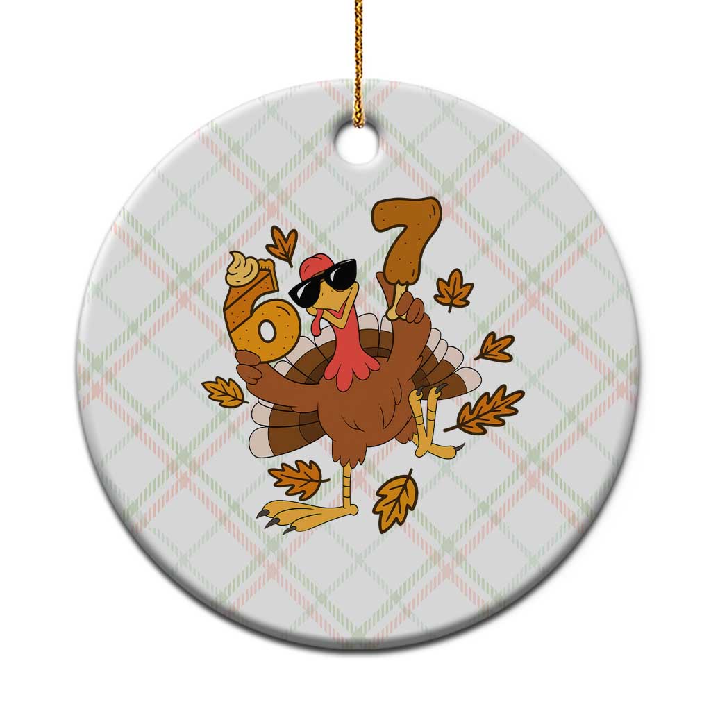 Trending Six Seven Meme Turkey Ceramic Ornament Funny Thanksgiving Gift TS12 1pc Christmas Plaid Print Your Wear