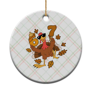 Trending Six Seven Meme Turkey Ceramic Ornament Funny Thanksgiving Gift TS12 1pc Christmas Plaid Print Your Wear