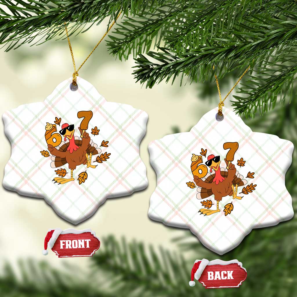 Trending Six Seven Meme Turkey Ceramic Ornament Funny Thanksgiving Gift TS12 Print Your Wear