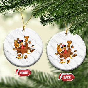Trending Six Seven Meme Turkey Ceramic Ornament Funny Thanksgiving Gift TS12 1pc White Marble Print Your Wear