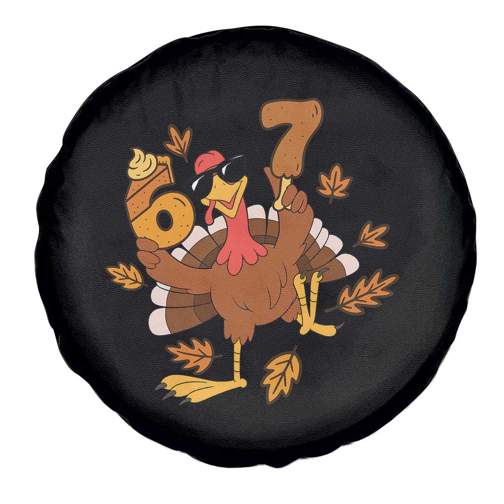 Trending Six Seven Meme Turkey Spare Tire Cover Funny Thanksgiving Gift - Print Your Wear