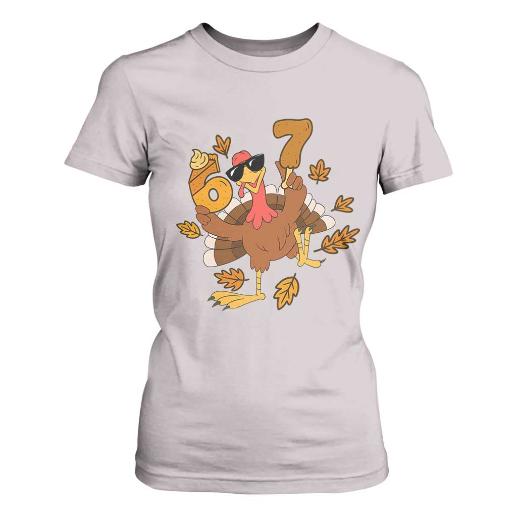 Trending Six Seven Meme Turkey T Shirt For Women Funny Thanksgiving Gift TS12 Ice Gray Print Your Wear