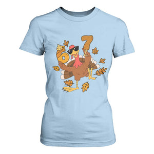 Trending Six Seven Meme Turkey T Shirt For Women Funny Thanksgiving Gift TS12 Light Blue Print Your Wear