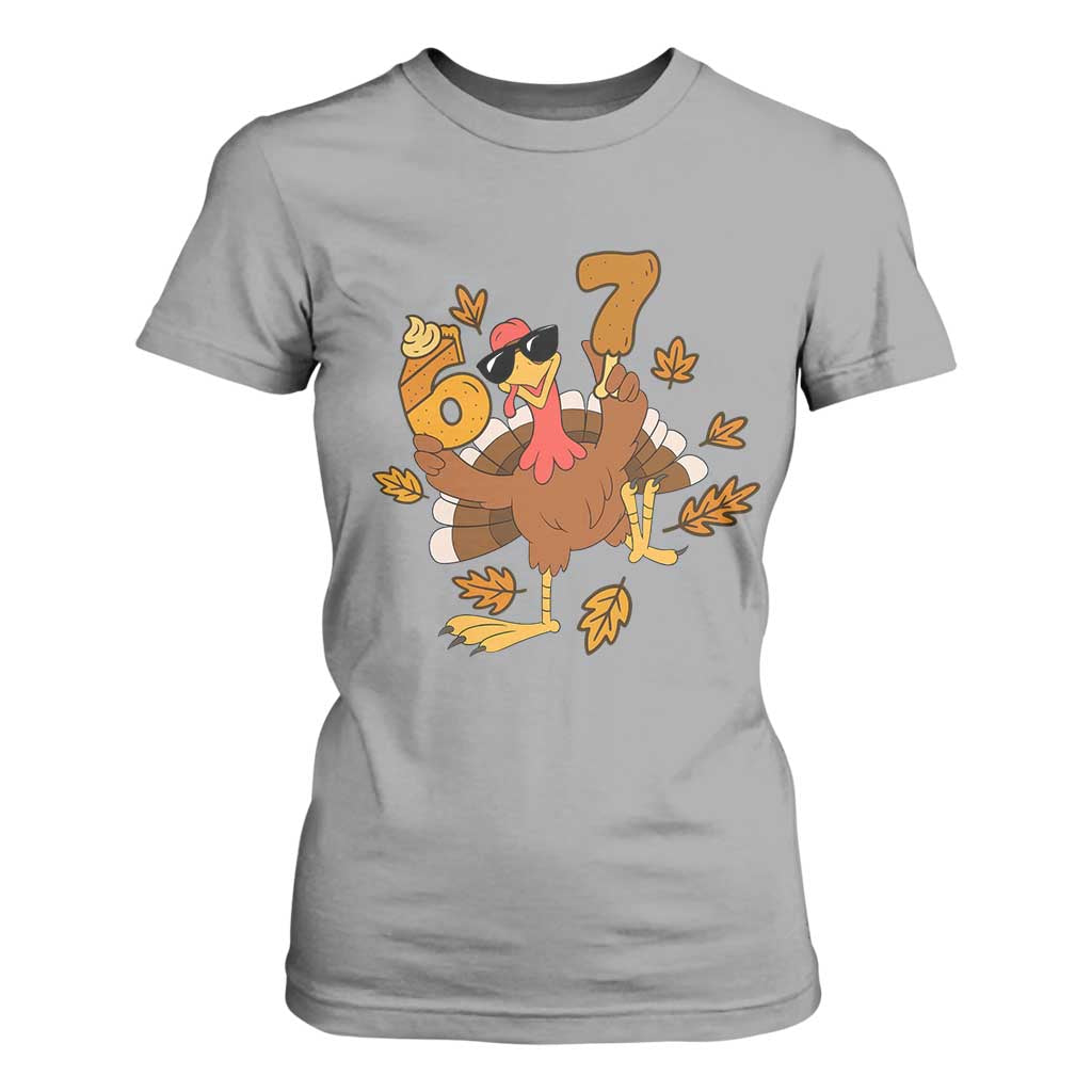 Trending Six Seven Meme Turkey T Shirt For Women Funny Thanksgiving Gift TS12 Sport Gray Print Your Wear