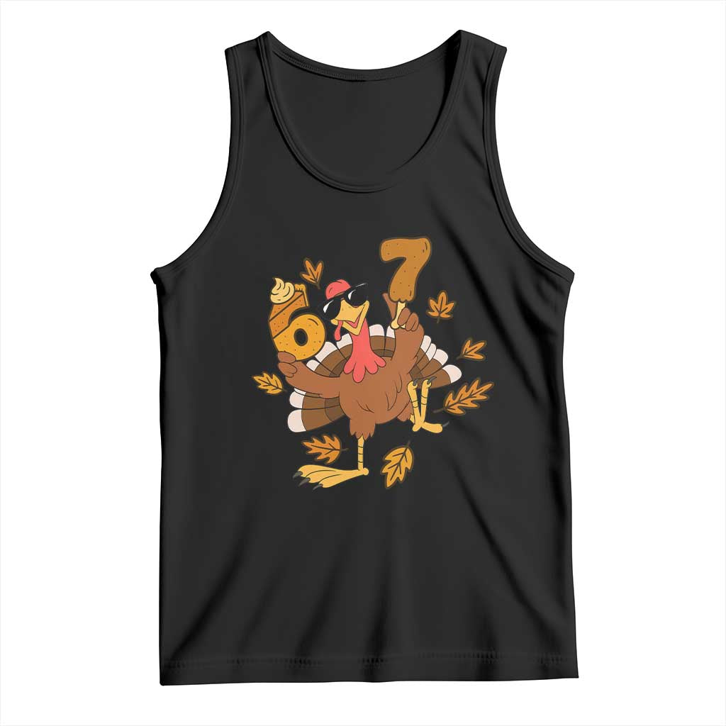 Trending Six Seven Meme Turkey Tank Top Funny Thanksgiving Gift TS12 Black Print Your Wear