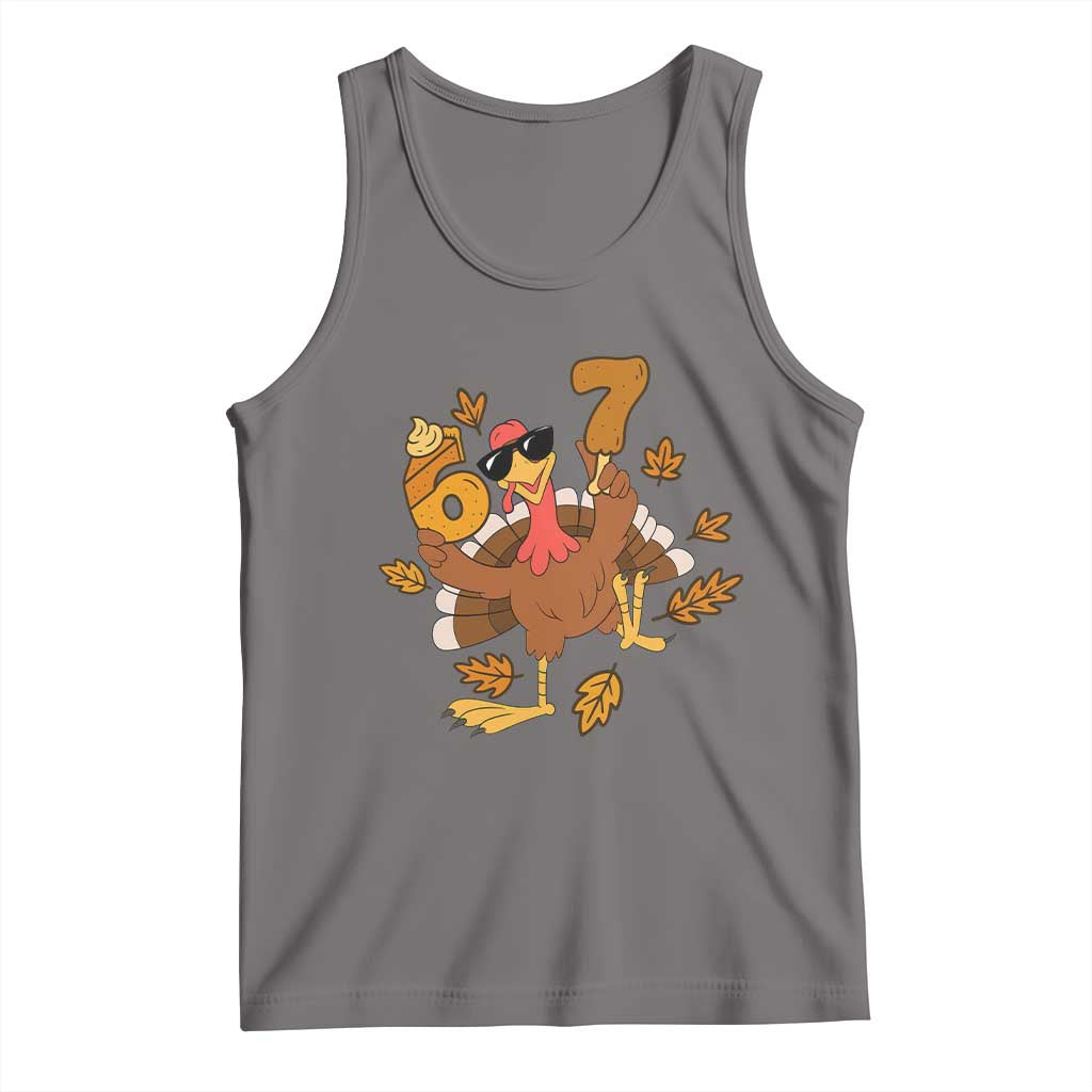 Trending Six Seven Meme Turkey Tank Top Funny Thanksgiving Gift TS12 Deep Heather Print Your Wear