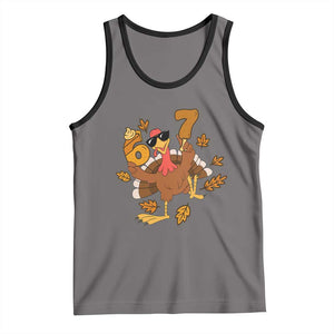 Trending Six Seven Meme Turkey Tank Top Funny Thanksgiving Gift TS12 Deep Heather Black Print Your Wear