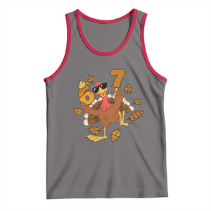 Trending Six Seven Meme Turkey Tank Top Funny Thanksgiving Gift TS12 Deep Heather Red Print Your Wear