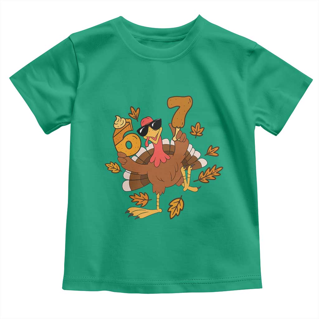 Trending Six Seven Meme Turkey Toddler T Shirt Funny Thanksgiving Gift TS12 Irish Green Print Your Wear