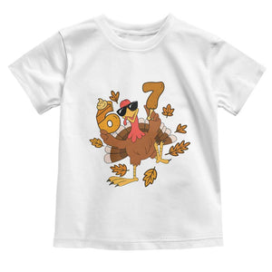 Trending Six Seven Meme Turkey Toddler T Shirt Funny Thanksgiving Gift TS12 White Print Your Wear