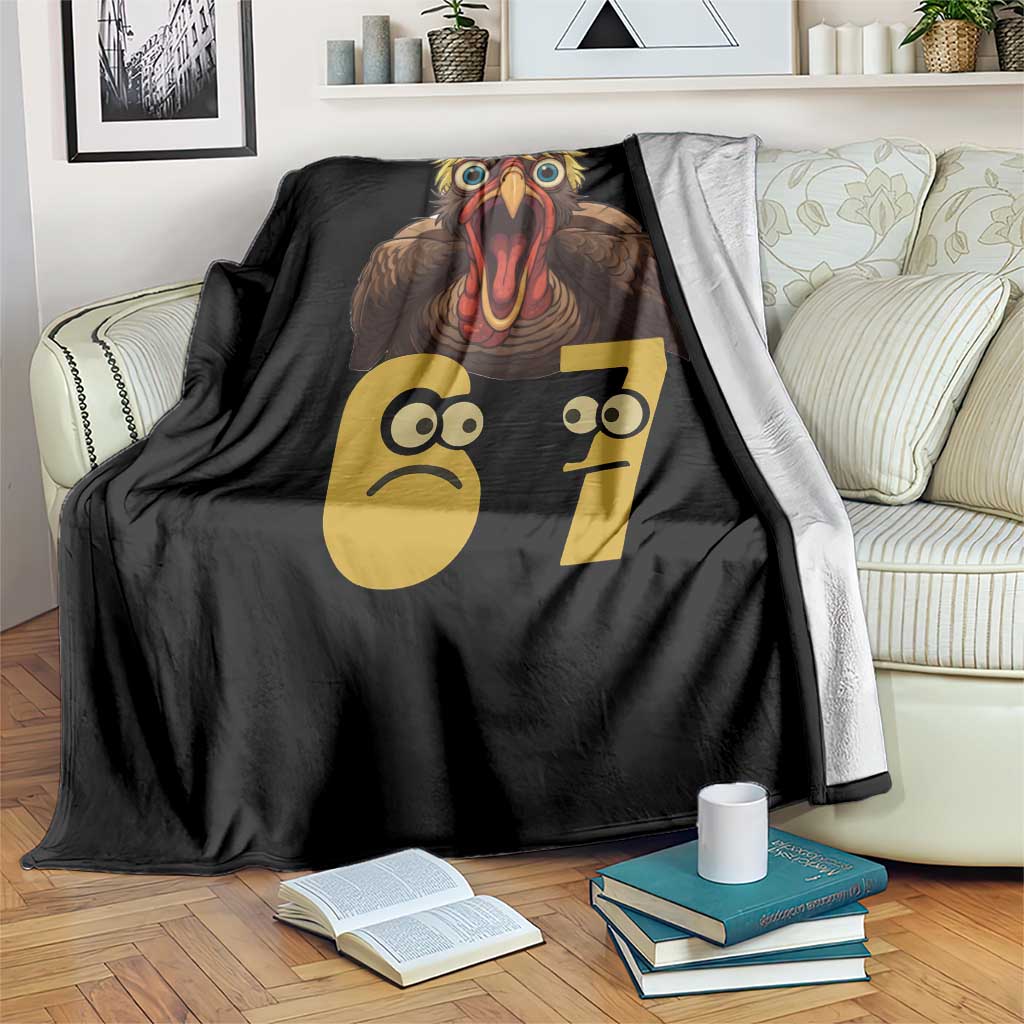 Six Seven Meme Turkey Throw Blanket Trending Gen Alpha Thanksgiving Gift TS12 Print Your Wear