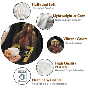 Six Seven Meme Turkey Throw Blanket Trending Gen Alpha Thanksgiving Gift TS12 Print Your Wear