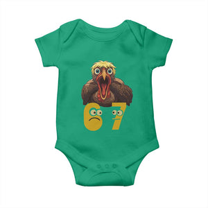 Six Seven Meme Turkey Baby Onesie Trending Gen Alpha Thanksgiving Gift TS12 Irish Green Print Your Wear