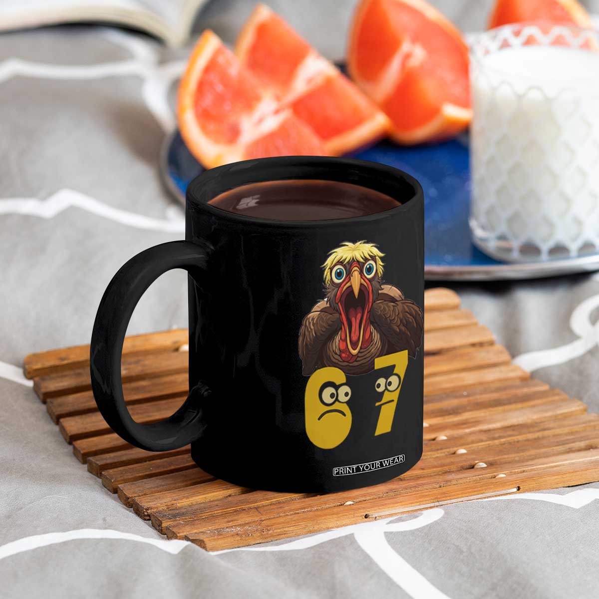 Six Seven Meme Turkey Coffee Mug Trending Gen Alpha Thanksgiving Gift TS12 Print Your Wear