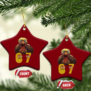 Six Seven Meme Turkey Ceramic Ornament Trending Gen Alpha Thanksgiving Gift TS12 Print Your Wear