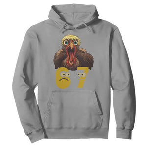 Six Seven Meme Turkey Hoodie Trending Gen Alpha Thanksgiving Gift TS12 Sport Gray Print Your Wear
