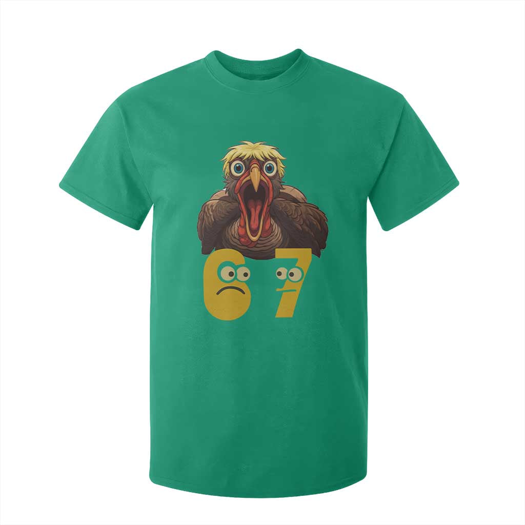 Six Seven Meme Turkey T Shirt For Kid Trending Gen Alpha Thanksgiving Gift TS12 Irish Green Print Your Wear